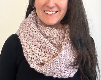 Crochet Infinity Scarf Pattern, Warm Textured Scarf (PDF Pattern)