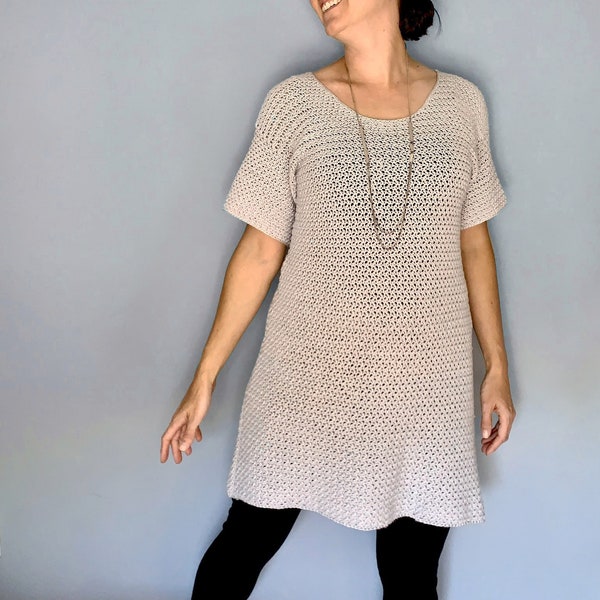 Crochet Dress Pattern PDF, Crochet Tunic Dress Pattern, Beginner Dress Crochet Pattern, Crochet I Wanna Dance With Somebody Dress Pattern