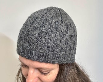 Winter Windows Knit Beanie Pattern, Easy Cables (PDF Pattern)