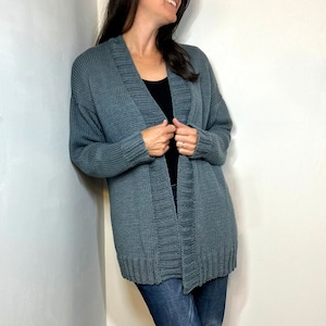 Holiday Ladies Open Front Cardigan Long Jumper Button Up Casual Loose Coat  Tops