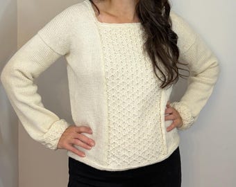 Machine Knit Pattern PDF | LK150 Tuck Stitch Pullover | XS-5X Size Inclusive | Diamond Canvas Sweater Digital Download | Beginner Friendly