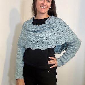 Crochet Pattern PDF, Wrap Sweater, Beginner Friendly, Cozy, Warm, Easy, Messy, Wedding, Shawl, Crochet Sweater Wrap Scarf Pattern