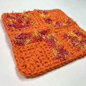 Crochet Pattern Scrubby PDF, Crochet Dish Cloth Pattern, YouTube Video Tutorial, Crochet Kitchen Pattern, Quilter&#39;s Dish Scrubby Pattern