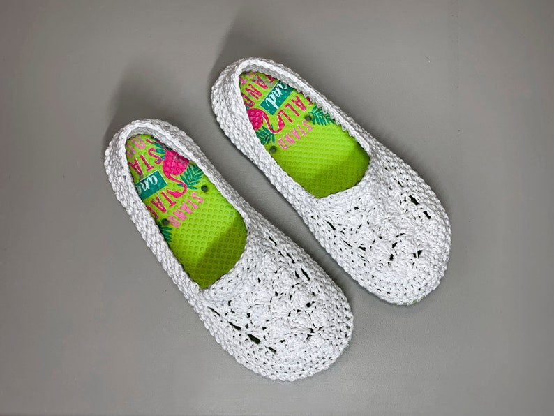 Crochet Pattern PDF, Slippers With Flip Flop Soles, Crochet Summer Slippers, House Shoes, Women's Crochet Women's Vacation Shoe Pattern PDF image 5