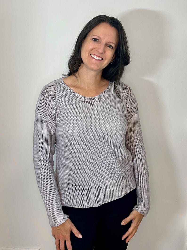 Beginner Machine Knit Sweater Pattern PDF LK150 Mid Gauge Flat Bed