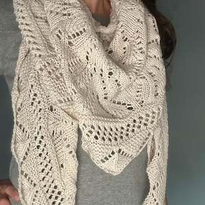 PDF - Machine Knit Shawl Pattern, Crescent Wing Span Shawl, Summer ...