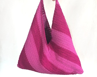 Striped Crochet Tote Bag Pattern, Beginner Friendly (PDF Pattern)