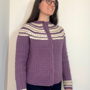 Crochet Pattern PDF, Warm Cardigan With Snap Buttons, Intermediate Crochet Cardigan, Women's Sweater Pattern, Wintertime Cardigan Pattern image 8