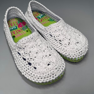 Crochet Pattern PDF, Slippers With Flip Flop Soles, Crochet Summer Slippers, House Shoes, Women's Crochet Women's Vacation Shoe Pattern PDF afbeelding 3