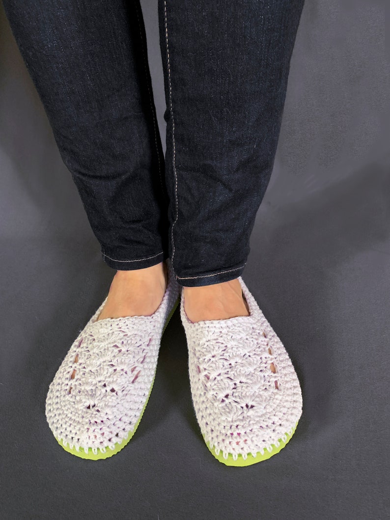 Crochet Pattern PDF, Slippers With Flip Flop Soles, Crochet Summer Slippers, House Shoes, Women's Crochet Women's Vacation Shoe Pattern PDF image 4