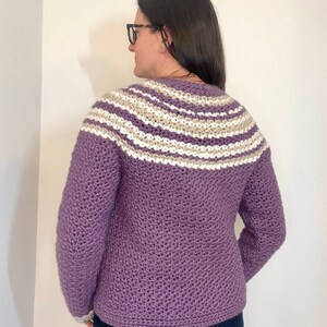 Crochet Pattern PDF, Warm Cardigan With Snap Buttons, Intermediate Crochet Cardigan, Women's Sweater Pattern, Wintertime Cardigan Pattern image 9