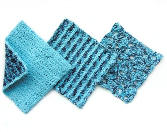 Dish Scrubby Bundle PDF Crochet Pattern, Crochet Scrubby Pattern, Textured Dishcloth Crochet Pattern, Crochet Pattern for Dish Cloth Trio