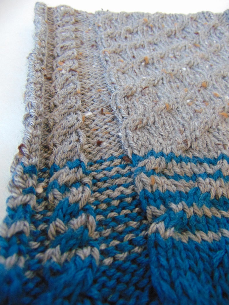 Hand Knit Cabled Cowl Pattern image 3