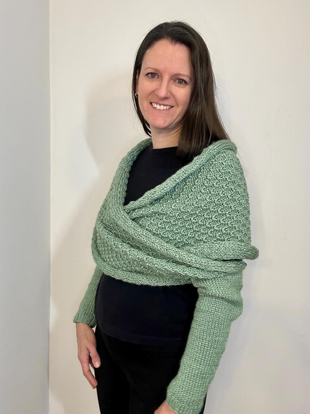 Powder Wrap Knit Pattern Knit Pattern PDF, Wrap Sweater, Beginner Friendly, Cozy, Warm, Easy ...
