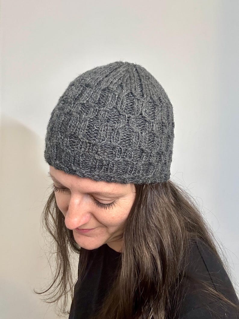 Machine Knit Winter Beanie Hat Pattern, Easy Cables (PDF Pattern) - Etsy