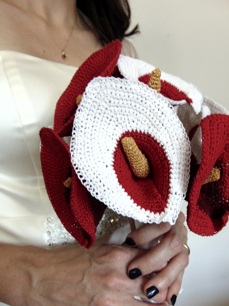Crochet Calla Lily Bouquet Pattern Etsy