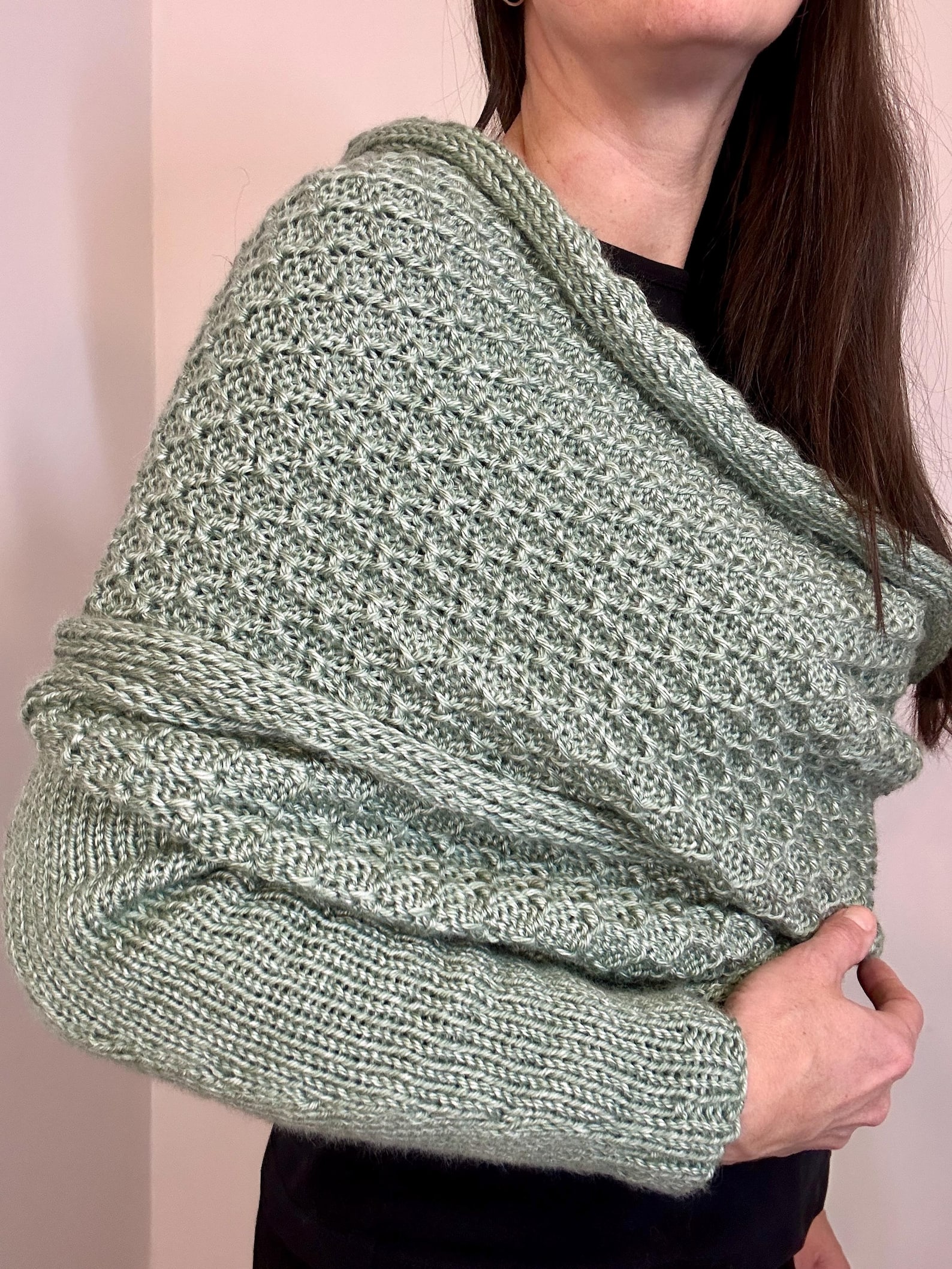 Knit Pattern PDF, Wrap Sweater, Beginner Friendly, Cozy, Warm, Easy ...