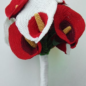 Crochet Pattern PDF, Crochet Calla Lily Bouquet Pattern, Crochet Flower pattern, Eternal Flower, Flower Bouquet DIY, Unique Wedding Bouquet image 3