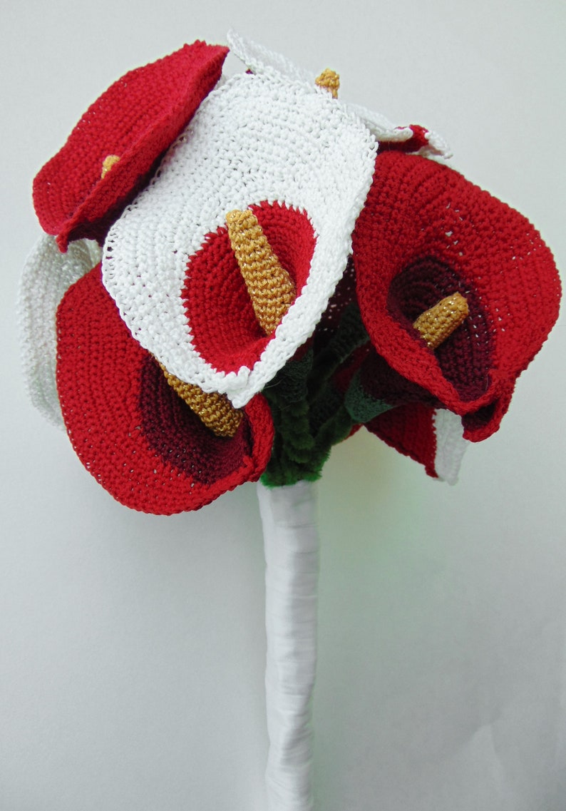 Crochet Pattern PDF, Crochet Calla Lily Bouquet Pattern, Crochet Flower pattern, Eternal Flower, Flower Bouquet DIY, Unique Wedding Bouquet image 3