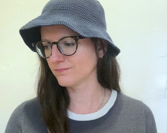 Crochet Bucket Hat Pattern PDF, Summer Wide Brim Hat, Child & Adult Sizes