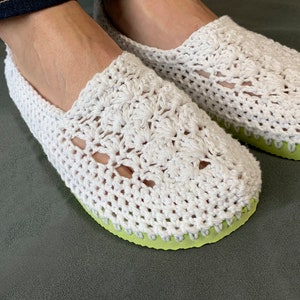 Crochet Pattern PDF, Slippers With Flip Flop Soles, Crochet Summer Slippers, House Shoes, Women&#39;s Crochet Women&#39;s Vacation Shoe Pattern PDF