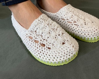 Crochet Pattern PDF, Slippers With Flip Flop Soles, Crochet Summer Slippers, House Shoes, Women&#39;s Crochet Women&#39;s Vacation Shoe Pattern PDF