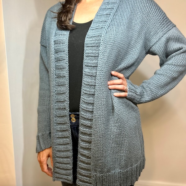 Machine Knit Dream of a Cardigan Pattern XS - 5X