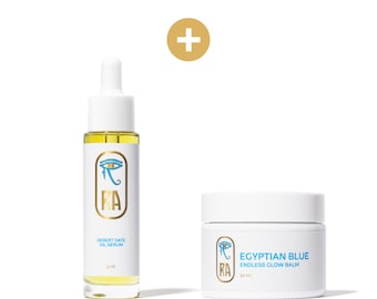 Eternal Glow Set | Anti-Aging Moisturizer Duo | Natural Face Oil & Balm | Egyptian Skincare | Wrinkle Reducing