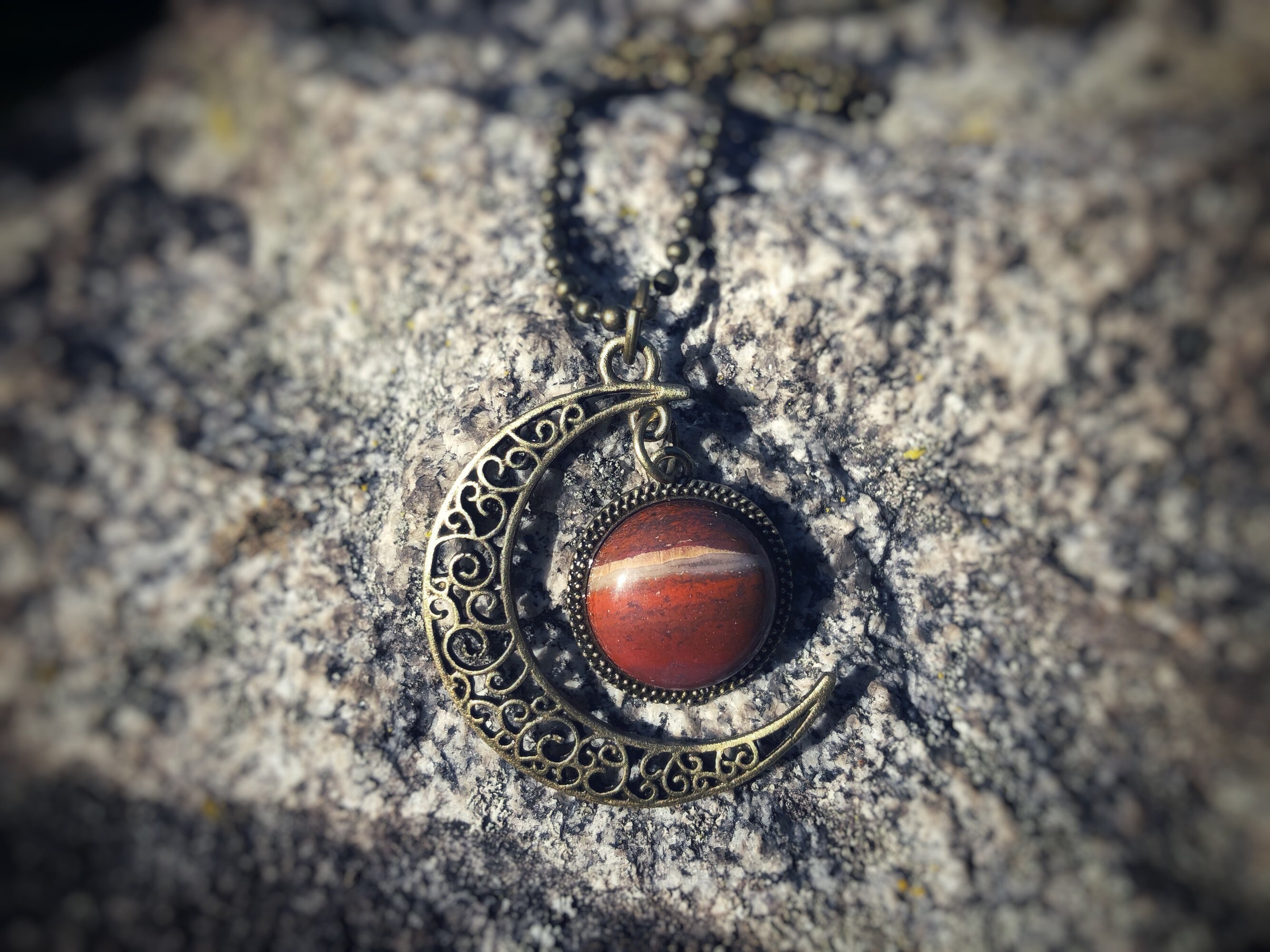 Gothic Victorian Blood Moon Pendant Necklace Etsy