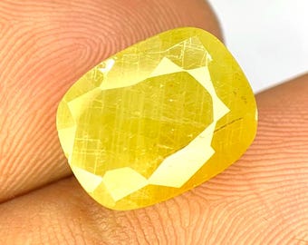 Saphir Jaune-vert Naturel D'Australie – Rare – Taille 6 Mm X 5 Mm – Poids 0.78 Carats – Neuf Avec étiquette