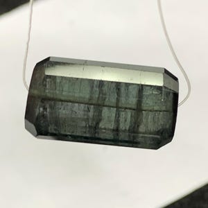 Natural Black Tourmaline Faceted Nugget Bead Loose Stone For Jewelry Making 10x17mm 18 Cts