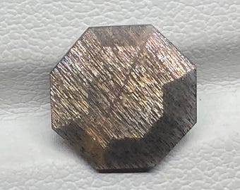 Natural Rainbow meteor shower Sunstone Faceted Hexagon Cut Loose Stone Tanzania Sunstone 11x4.6mm 2.70 Cts Approx