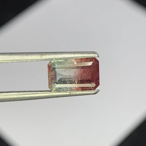 Natural Bi Colour Tourmaline Faceted Octagon Cut Loose Stone For Jewelry Making 5x8x3mm 1.10 Cts