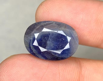 Natuurlijke tweekleurige saffier uit Madagaskar 17 x 12,5 mm 15,40 karaat ovale vorm gefacetteerde saffier losse edelsteen voor het maken van sieraden