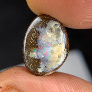 Natuurlijke Australische Boulder Opaal 5,50 karaat 13,3 x 9,7 MM vrije vorm cabochon edelsteen voor het maken van sieraden