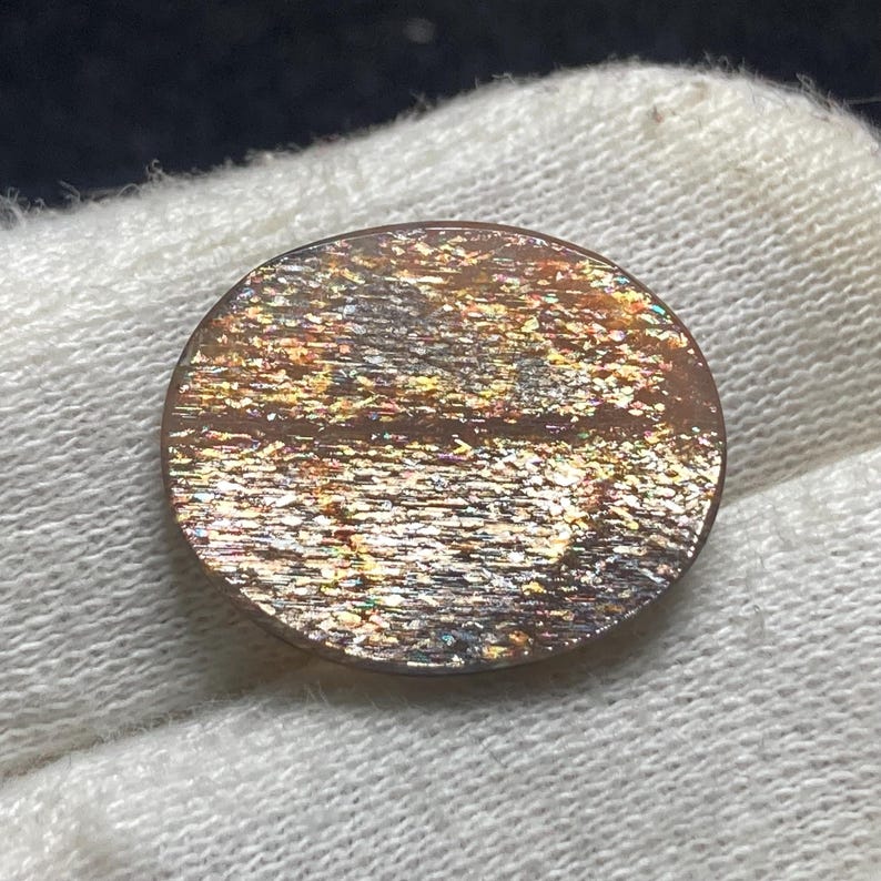 Natural Lattice Sunstone Oval Cabochon Loose Stone Tanzania Sunstone ...