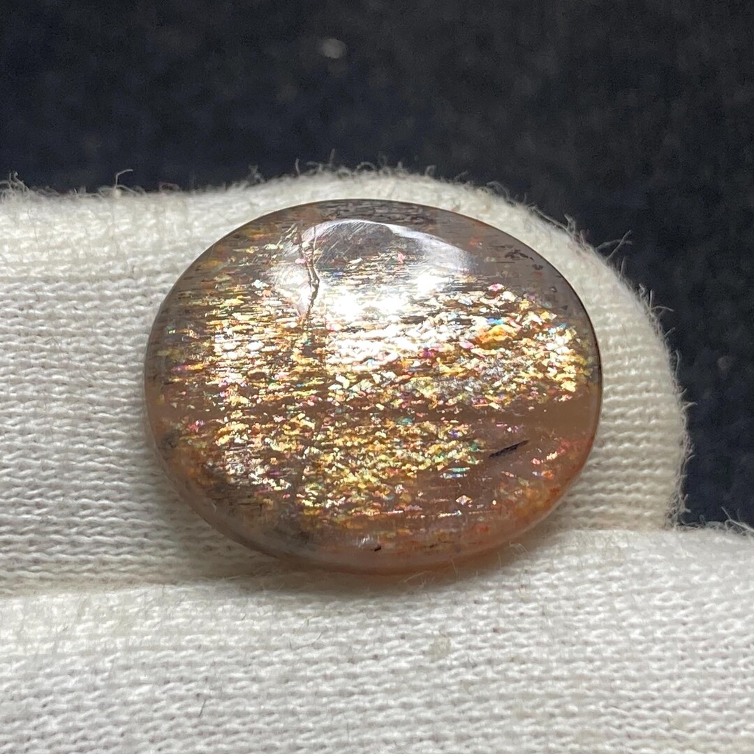 Natural Lattice Sunstone Oval Cabochon Loose Stone Tanzania Sunstone ...