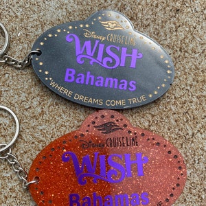 Disney Cruise Name tag Keychain Fish Extender