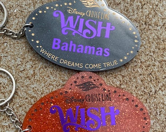 Disney Cruise Name tag Keychain Fish Extender