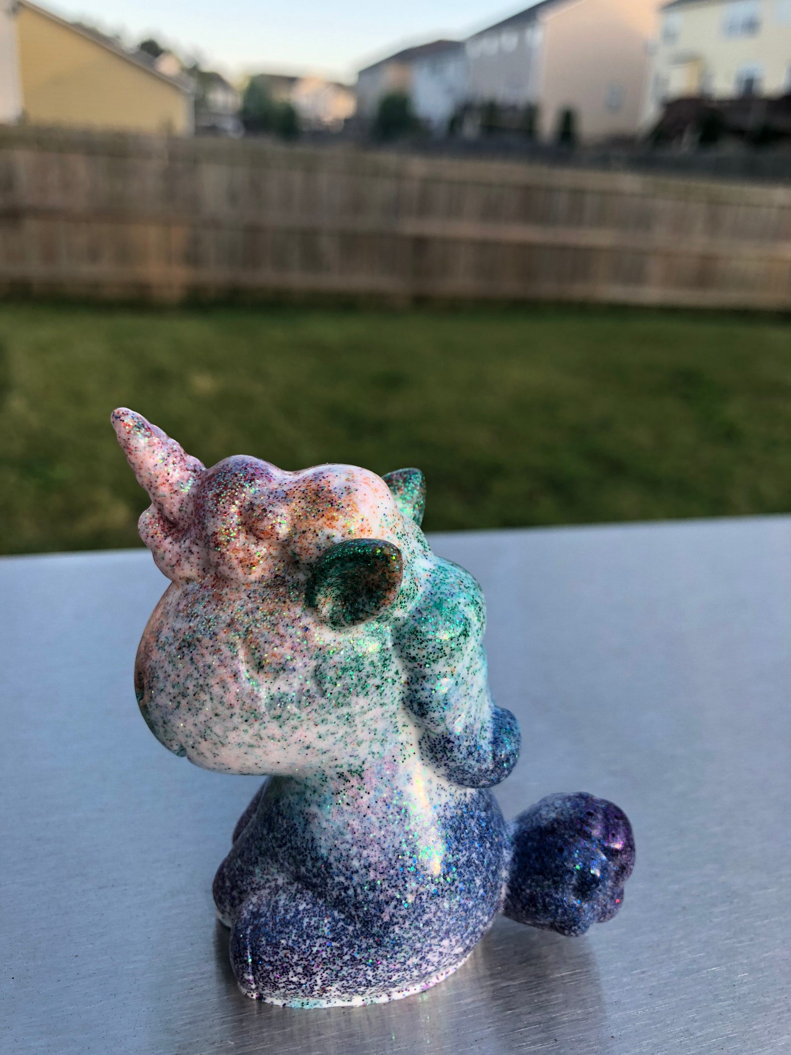 Rainbow Opaque Resin Unicorn Etsy