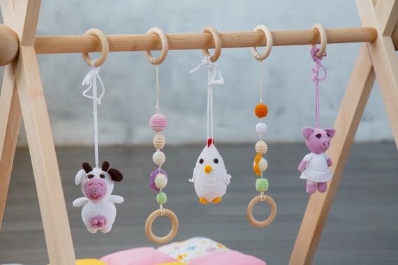 wooden play mat mobile
