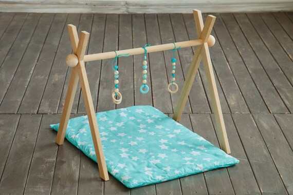 wooden play mat frame