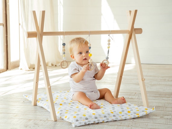 wooden play gym frame