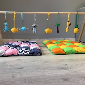 Baby gym, Twins baby gym with toys & mat, wooden baby gym, wooden activity gym, baby activity gym, Baby mobile, Baby shower gift
