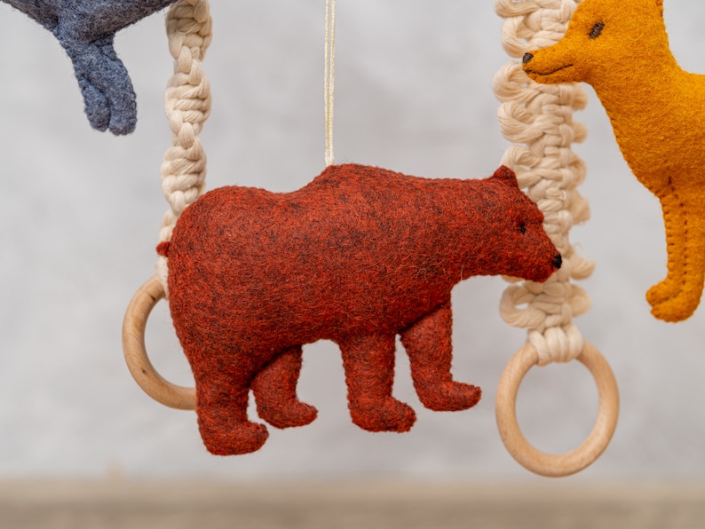 Woodland Baby Play Gym With Toys and Baby Activity Mat Wooden Etsy