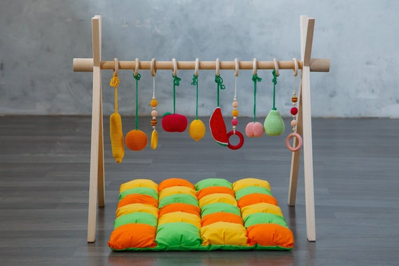 wooden play mat mobile
