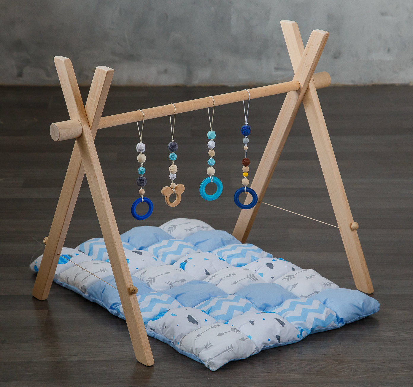 Wooden baby gym baby mobile activity gym toys Baby play Etsy