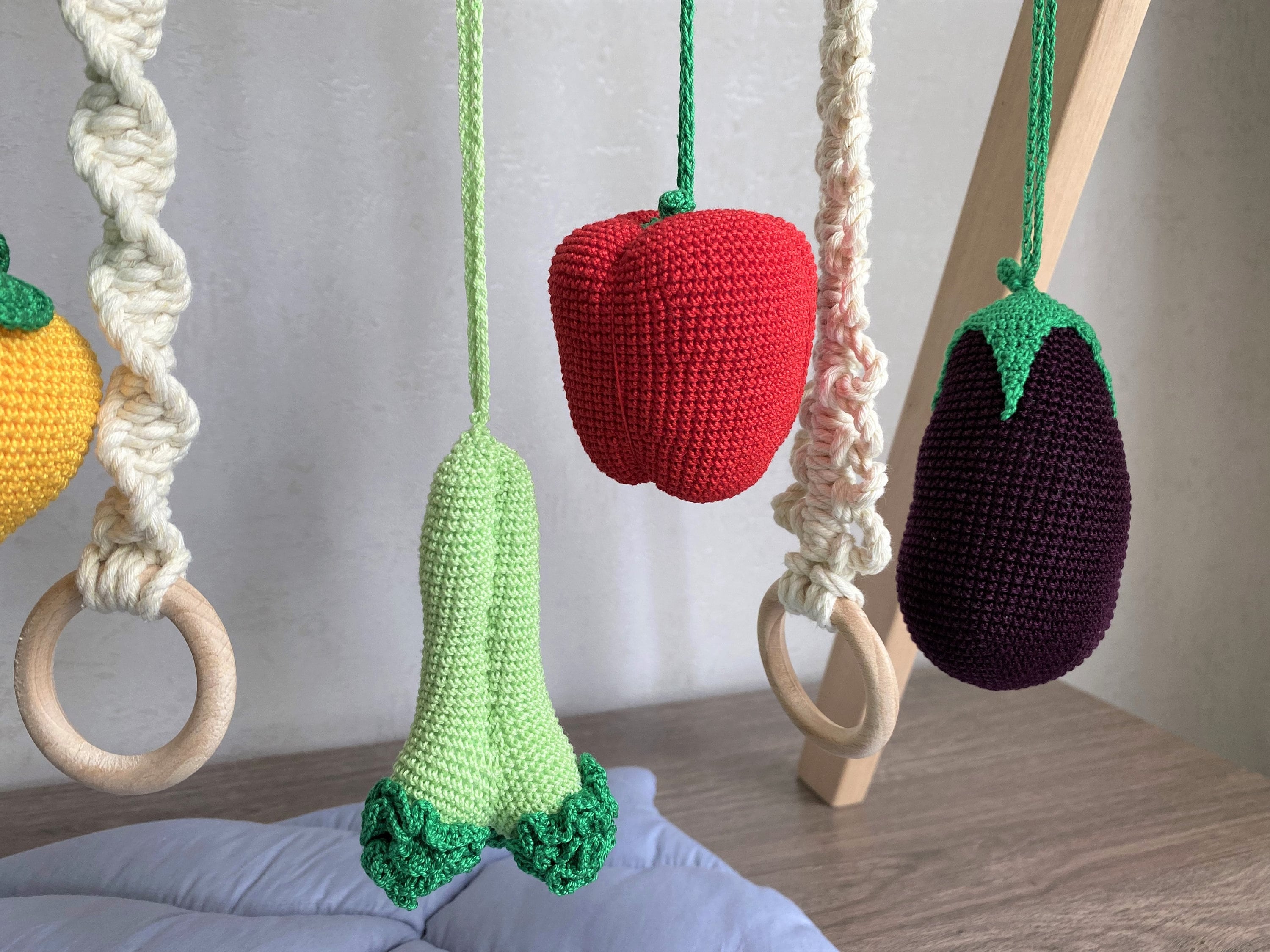 Vegetable Baby Gym Toys Baby Mobile Crochet Baby Gym Toys Etsy Australia