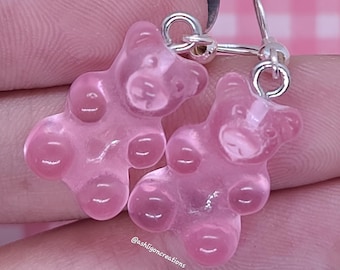 Pink Gummy Bear Earrings