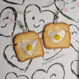 Egg in Toast Earrings